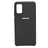 Чехол бампер Silicone Cover для Samsung Galaxy A41 (черный)