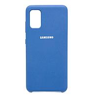 Чехол бампер Silicone Cover для Samsung Galaxy A41 (синий)