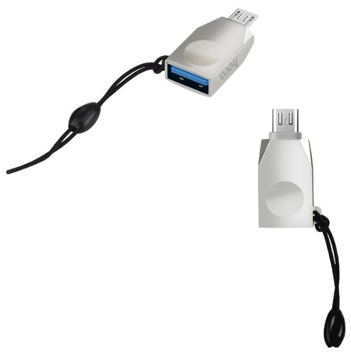 Адаптер OTG Hoco UA10 microUSB - USB - фото 2 - id-p216581091