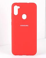 Силиконовый чехол для Samsung Galaxy A11, M11 (красный)