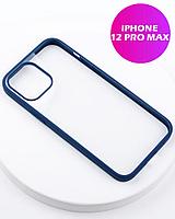 Чехол бампер iPaky Crystal для iPhone 12 Pro Max (темно-синий)