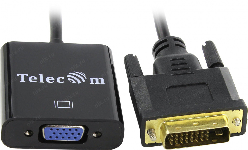 Адаптер Telecom TA491 (DVI-D Dual Link (M) - VGA (F)) 0.15м - фото 1 - id-p216580425