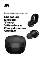 Наушники беспроводные Bluetooth Baseus Encok True Wireless Earphones WM01 (черный)