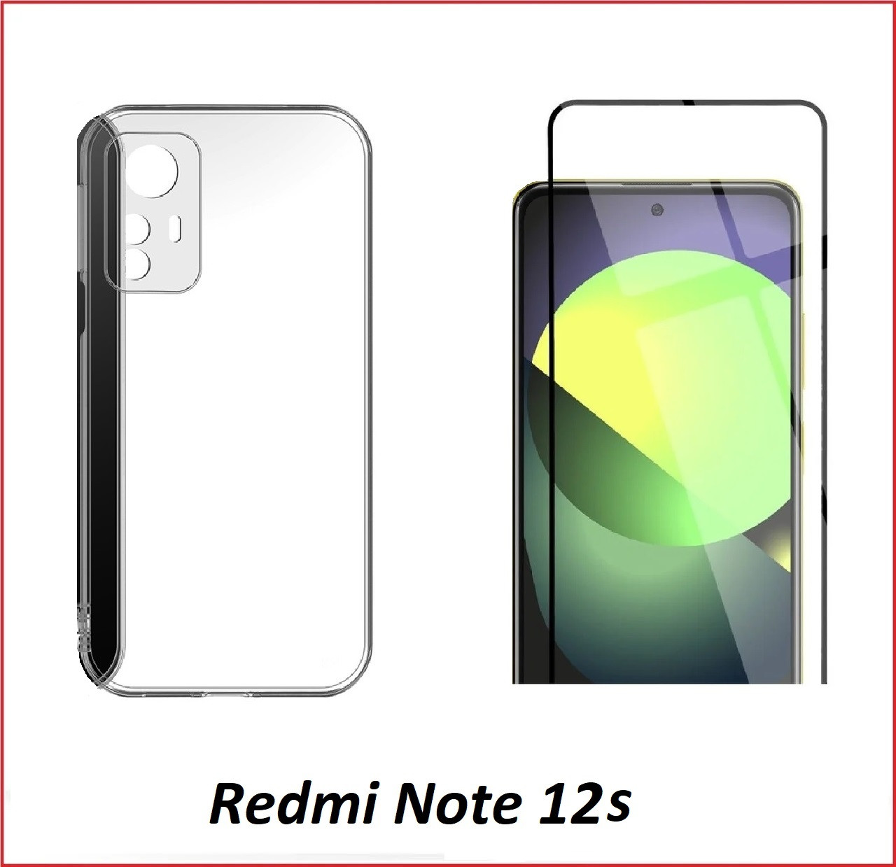Чехол-накладка + защитное стекло 9D для Xiaomi Redmi Note 12s - фото 1 - id-p216584153