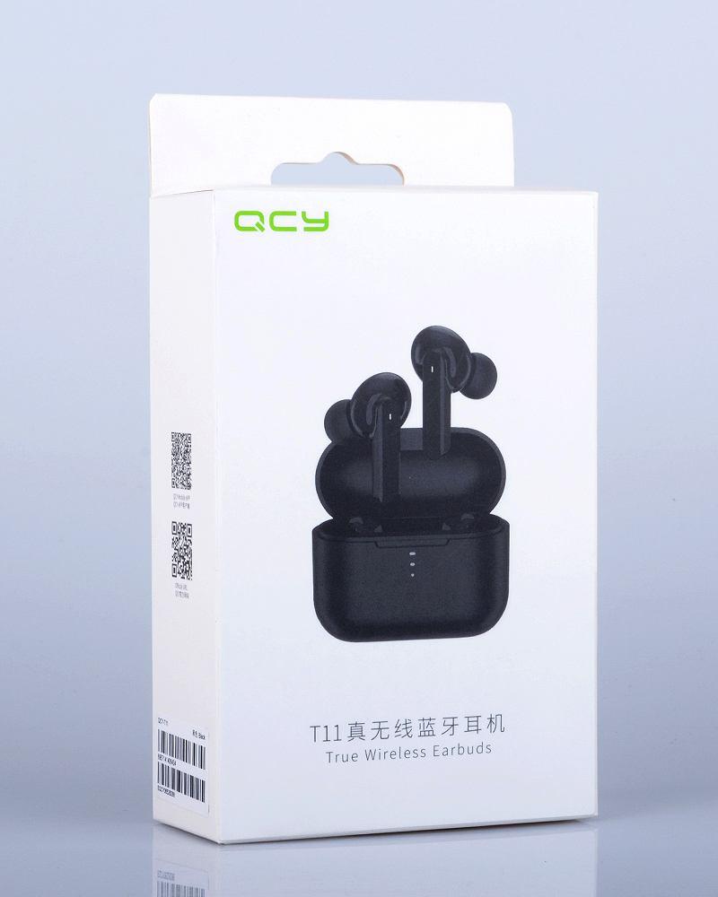 Наушники беспроводные Bluetooth QCY T11 (черный) - фото 3 - id-p216582428