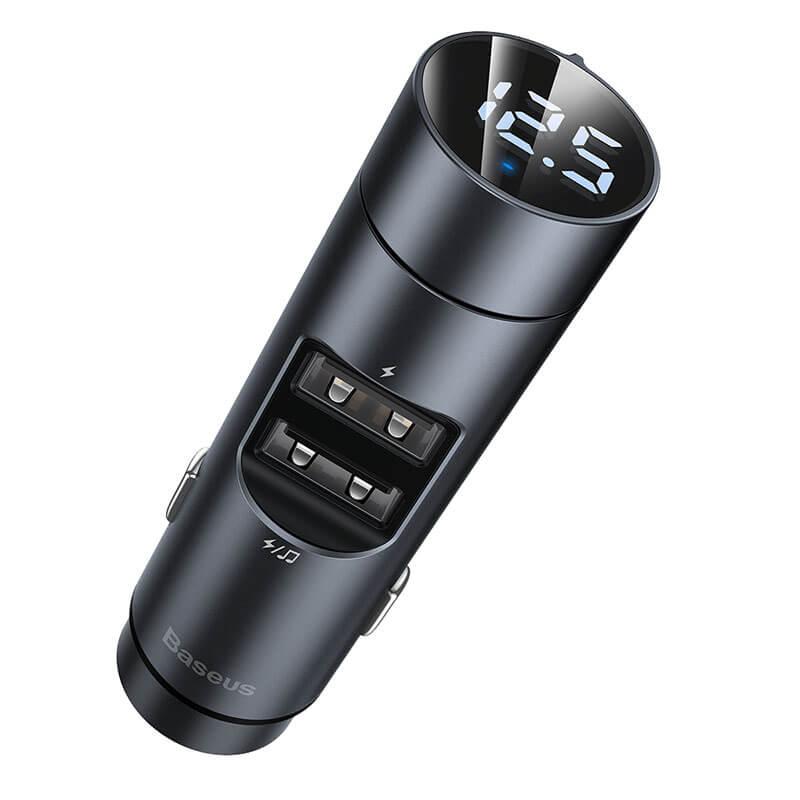 FM-трансмиттер Baseus Energy Column MP3 Charger 18W (серый) - фото 1 - id-p216580570