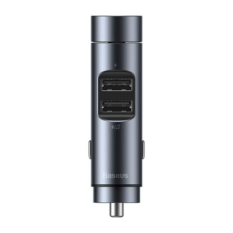 FM-трансмиттер Baseus Energy Column MP3 Charger 18W (серый) - фото 3 - id-p216580570