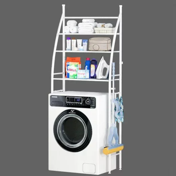 Стеллаж - полка напольная Washing machine storage rack для ванной комнаты / Органайзер - полка над стиральной