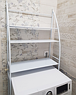 Стеллаж - полка напольная Washing machine storage rack для ванной комнаты / Органайзер - полка над стиральной, фото 10