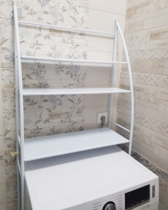 Стеллаж - полка напольная Washing machine storage rack для ванной комнаты / Органайзер - полка над стиральной - фото 10 - id-p189284451
