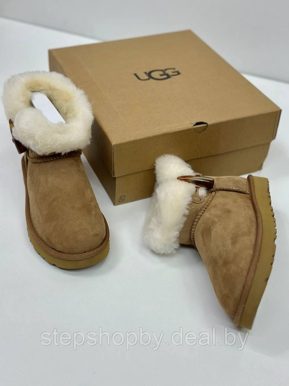 Женские ботинки УГГИ UGG Classic Ultra Mini brown - фото 2 - id-p216591441