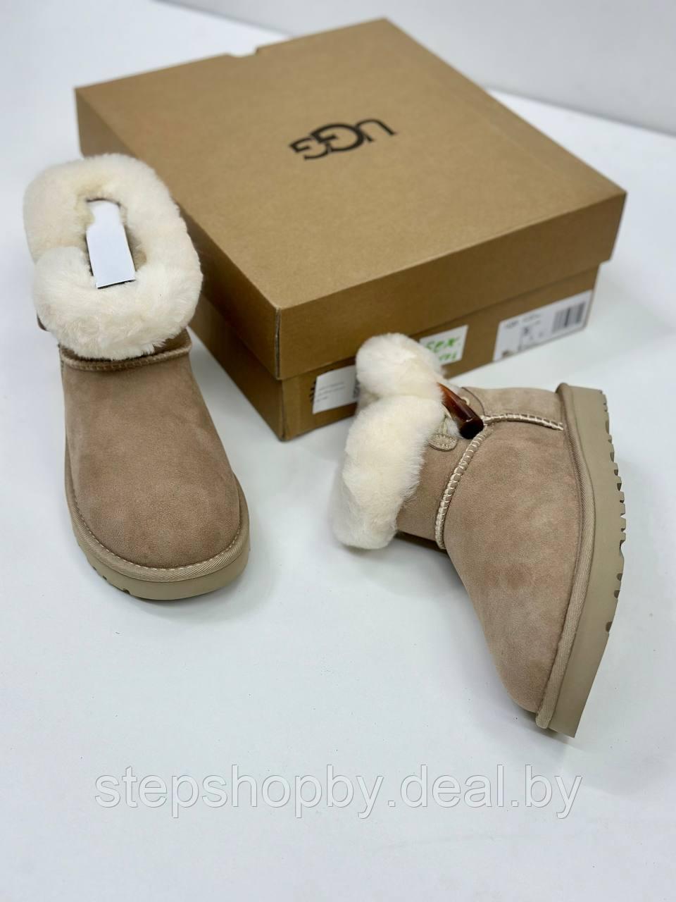 Женские ботинки УГГИ UGG Classic Ultra Mini Sand - фото 2 - id-p216591587