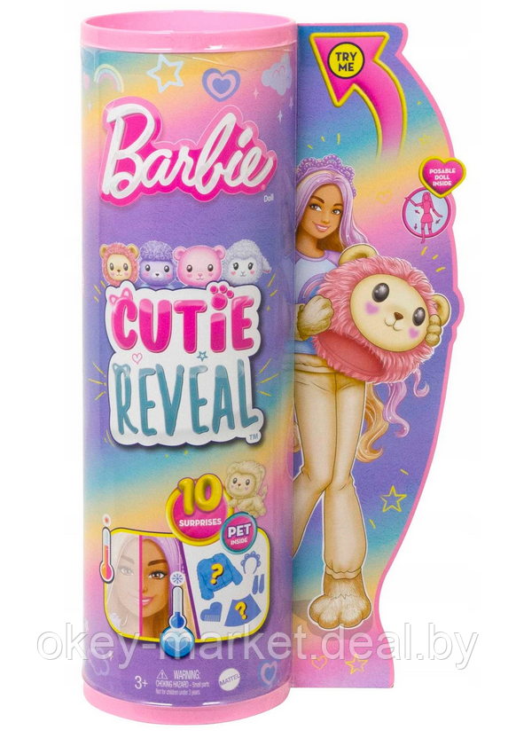 Кукла Barbie Cutie Reveal Лев HKR06 - фото 3 - id-p183624361