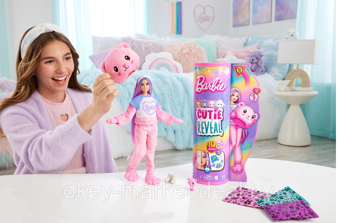 Кукла Barbie Cutie Reveal мишка Тедди HKR04 - фото 7 - id-p216592430