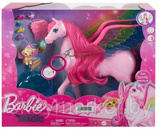 Игровой набор Barbie Pinch of Magic Розовый пегас со светом и звуком HLC40, фото 2