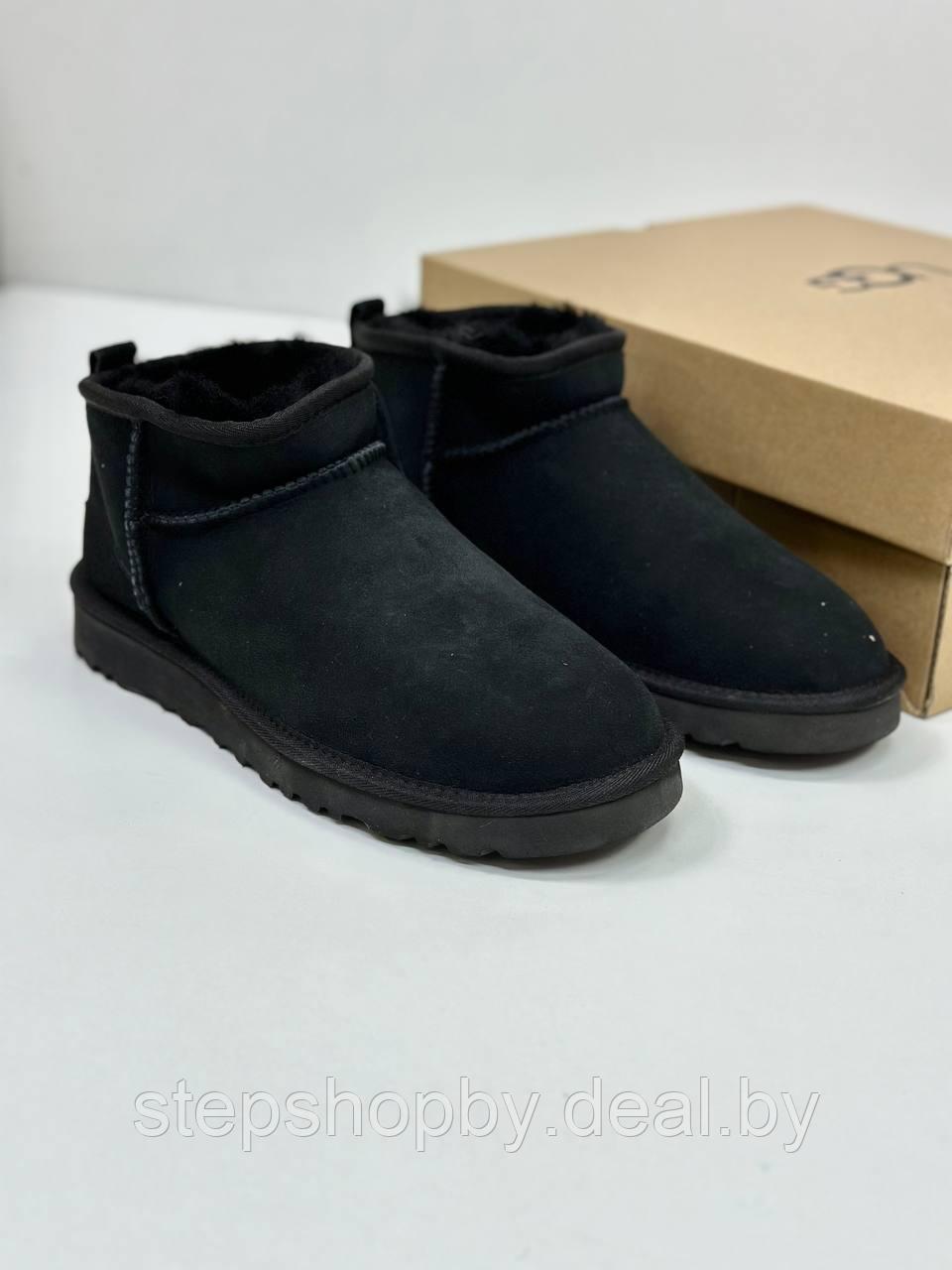 Женские ботинки УГГИ UGG Classic Ultra Mini black 38 - фото 1 - id-p216594079