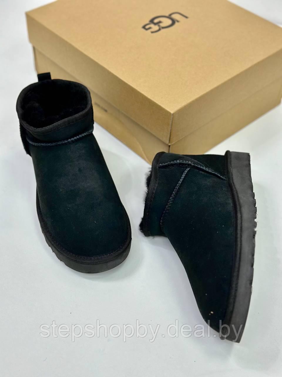 Женские ботинки УГГИ UGG Classic Ultra Mini black - фото 2 - id-p216594077