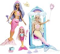 Кукла Barbie Mattel Набор из 3 кукол Челси-русалки Барби с аксессуарами HKB00