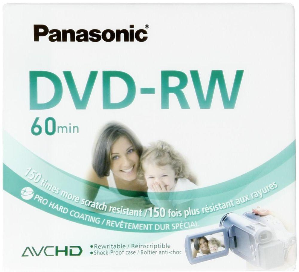 Диск mini DVD-RW DS - Panasonic 2.8GB 2X, 60 минут, двухсторонний, перезаписываемый, Slim Сase(для видеокамер)