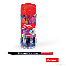 Набор капиллярных ручек Luxor Mini Fine Writer 045 20цв., 0,8мм, пластиковая банка, фото 2