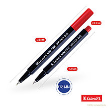 Набор капиллярных ручек Luxor Mini Fine Writer 045 20цв., 0,8мм, пластиковая банка, фото 2