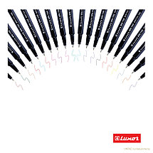 Набор капиллярных ручек Luxor Mini Fine Writer 045 20цв., 0,8мм, пластиковая банка, фото 3