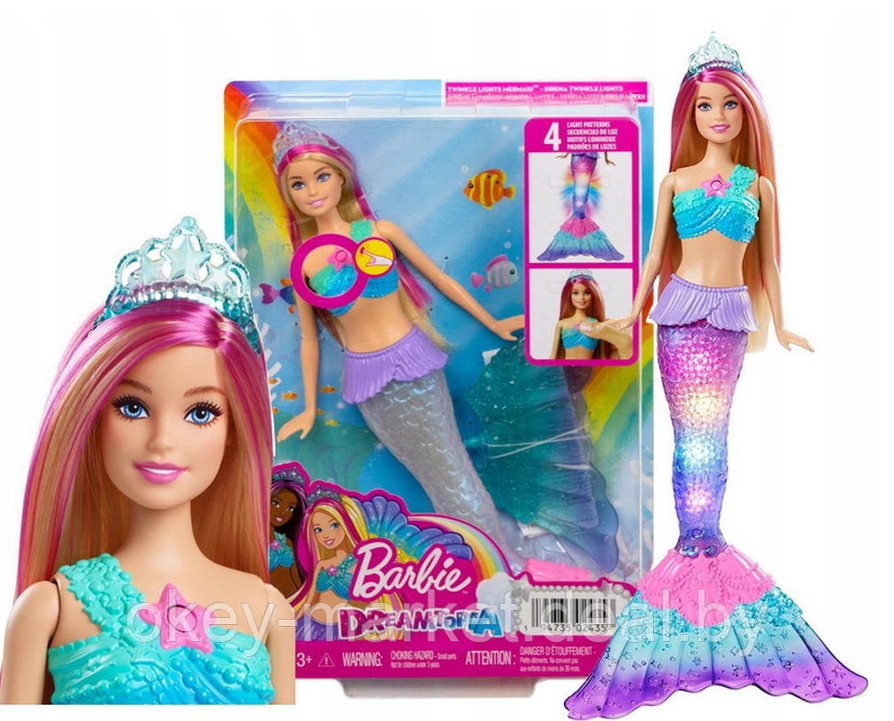 Кукла Barbie Барби Сверкающая русалочка HDJ36 - фото 1 - id-p193808185