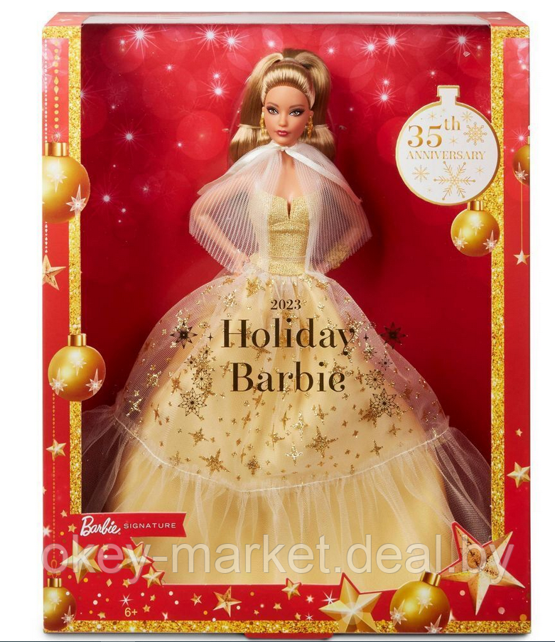 Коллекционная кукла Barbie Signature 2023 Holiday HJX06 - фото 1 - id-p216597639