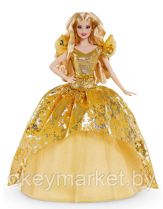 Коллекционная кукла Barbie Signature Праздничная Барби 2020 GHT54, фото 2