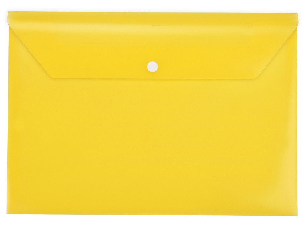 Папка-конверт А4 с кнопкой, желтый - фото 2 - id-p216602427