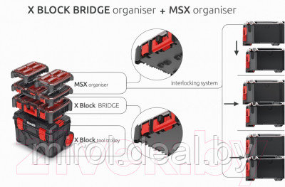 Органайзер для инструментов Kistenberg X-Block Bridge Organiser / KXBB5540B - фото 9 - id-p216604781