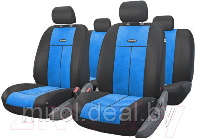 Комплект чехлов для сидений Autoprofi TT-902P BK/BL - фото 1 - id-p216604980