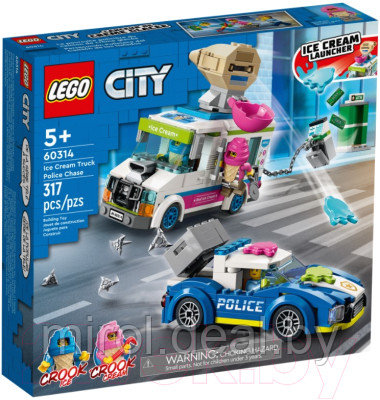 Конструктор Lego City Погоня полиции за грузовиком с мороженым 60314 - фото 1 - id-p216605895