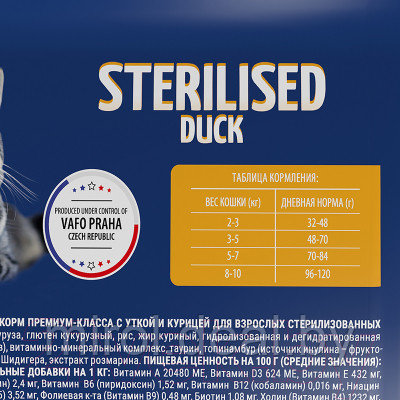 Сухой корм для кошек Brit Premium Cat Sterilized Duck & Chicken / 5049837 - фото 3 - id-p216607187