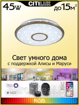 Потолочный светильник Citilux Старлайт CL703A43G - фото 2 - id-p216608725
