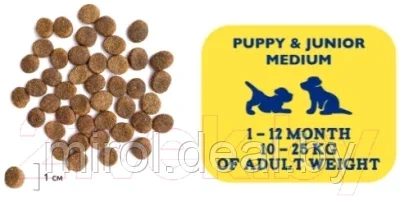 Сухой корм для собак Brit Premium Dog Puppy and Junior Medium с курицей / 5049141 - фото 6 - id-p216607094