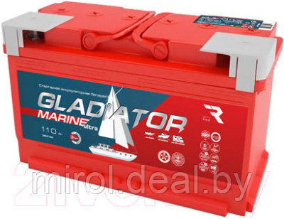 Аккумулятор лодочный Gladiator Marine Ultra 100 R - фото 1 - id-p216609150