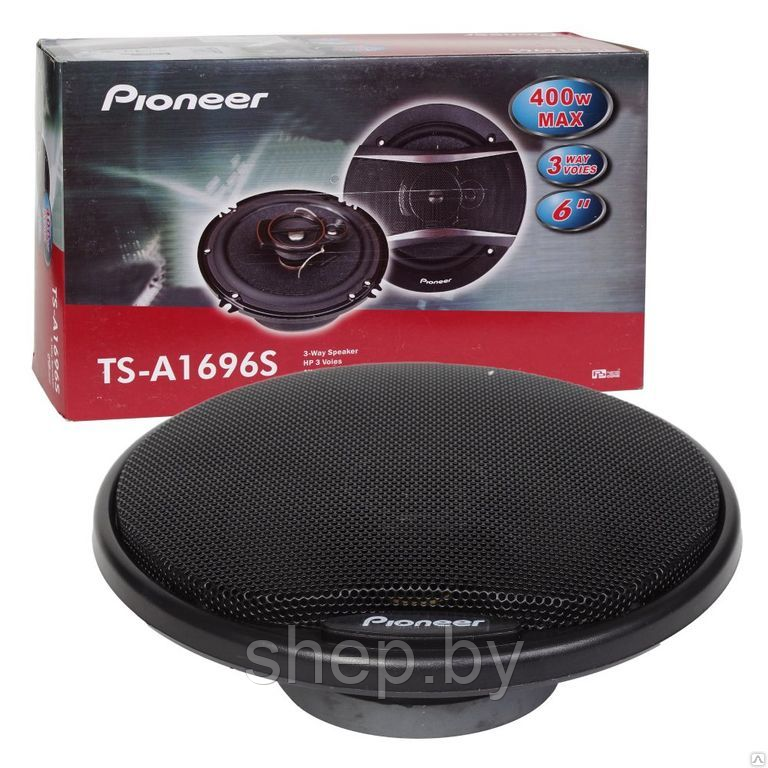 Автомобильные динамики Pioneer TS-A1696S / 400 Вт /16 см/6 дюймов/ Коаксиальные,3-х полосные  Комплект 2 шт.