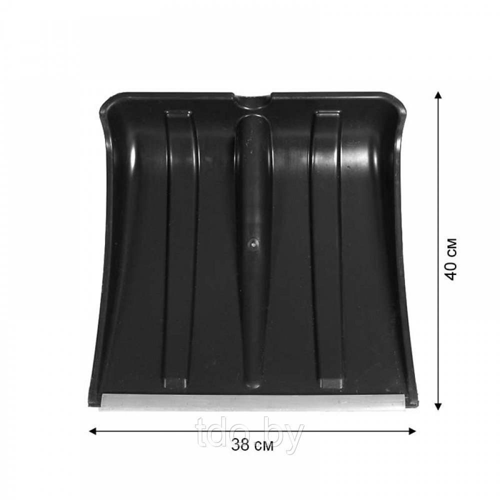 Лопата снеговая пластиковая "Снежок", 380х400мм, с оцинк. планкой - фото 2 - id-p216611786