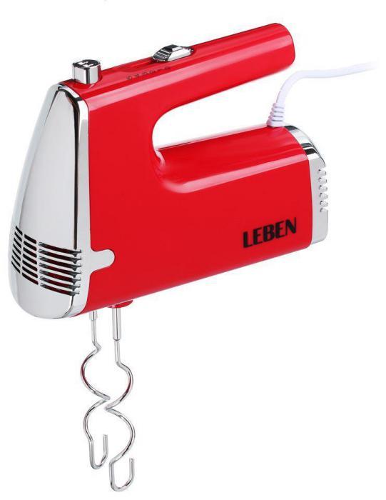 Ручной электрический миксер погружной кухонный двухвенчиковый для безе взбивания сливок LEBEN 269-061