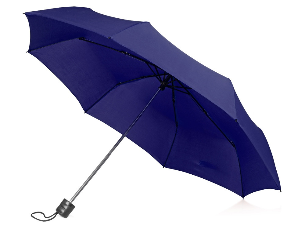 Зонт складной Columbus, механический, 3 сложения, с чехлом, темно-синий - фото 1 - id-p216613959