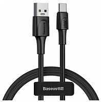 Кабель Baseus White Series (support VOOC) USB-Type-C 5A (1м, черный)