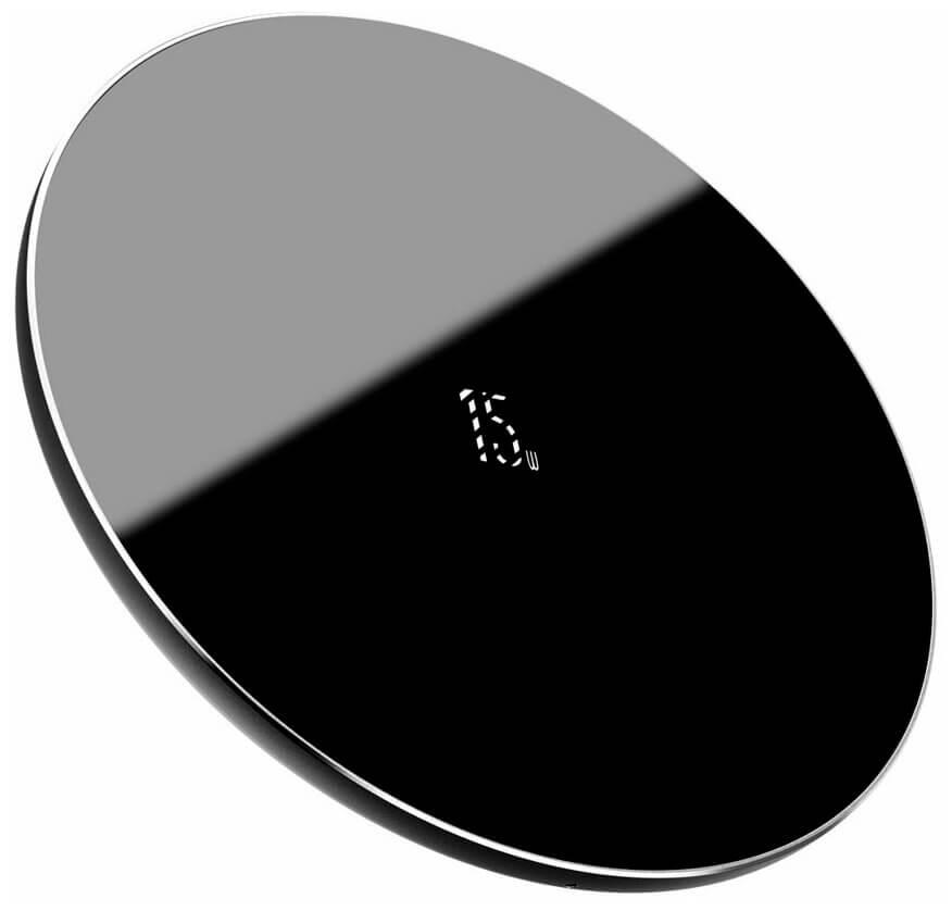Беспроводная зарядка Baseus Simple Wireless Charger 15W (черный) - фото 1 - id-p216581354