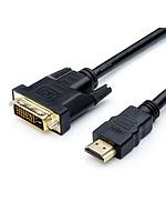 Кабель DVI-D Singl Link (M) - HDMI (M), Atcom AT3808 1.8м (черный)