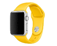 Cиликоновый ремешок Sport Band для Apple Watch 42-44-45 мм (S-M) (Yellow/4)