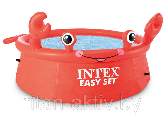 Надувной бассейн Easy Set Happy Crab, 183х51 см, INTEX (от 3 лет)