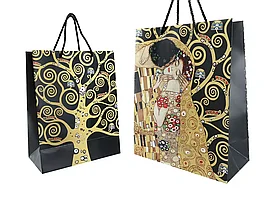 Пакет подарочный G, Klimt "Поцелуй" средний 25х20х10см.