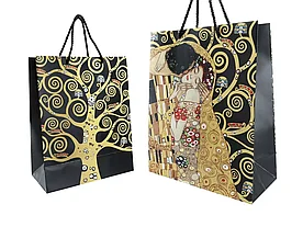 Пакет подарочный G, Klimt "Поцелуй" 25х20х10см.