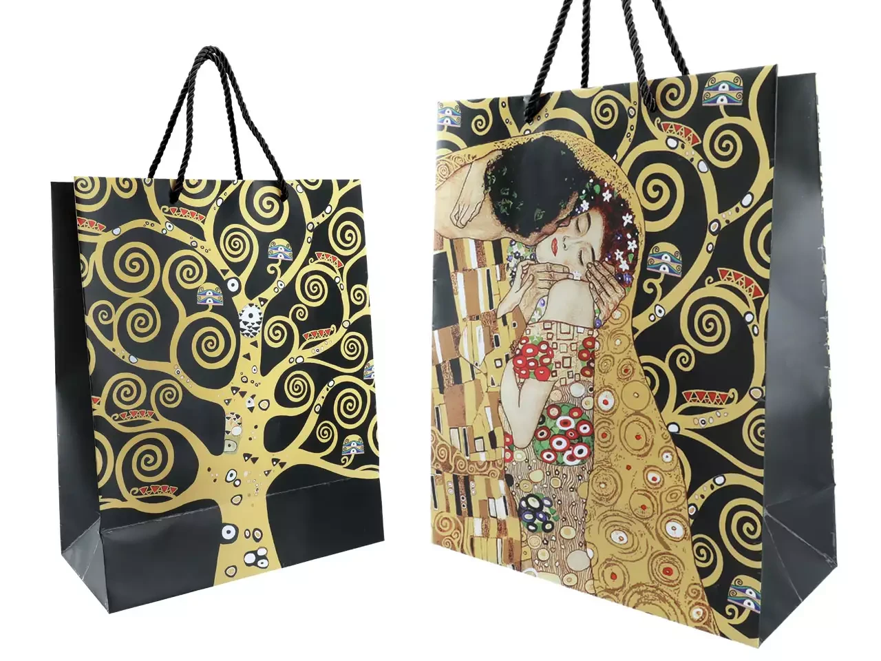 Пакет подарочный G, Klimt "Поцелуй" большой 26x32x12 см.