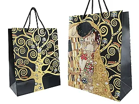 Пакет подарочный G, Klimt "Поцелуй" большой 26x32x12 см.